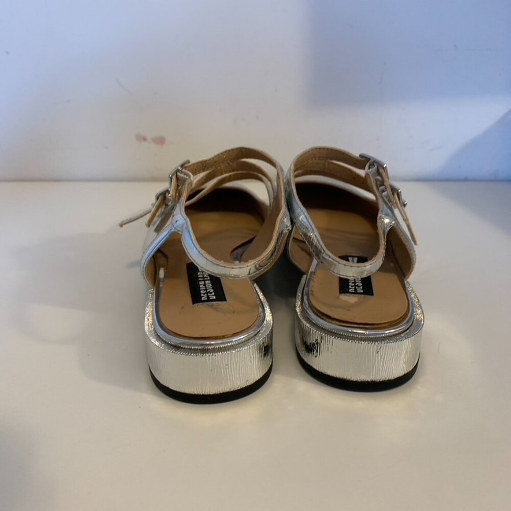 Design Lab Metallic Mary Janes Flats - Size 7 - Picture 4 of 9